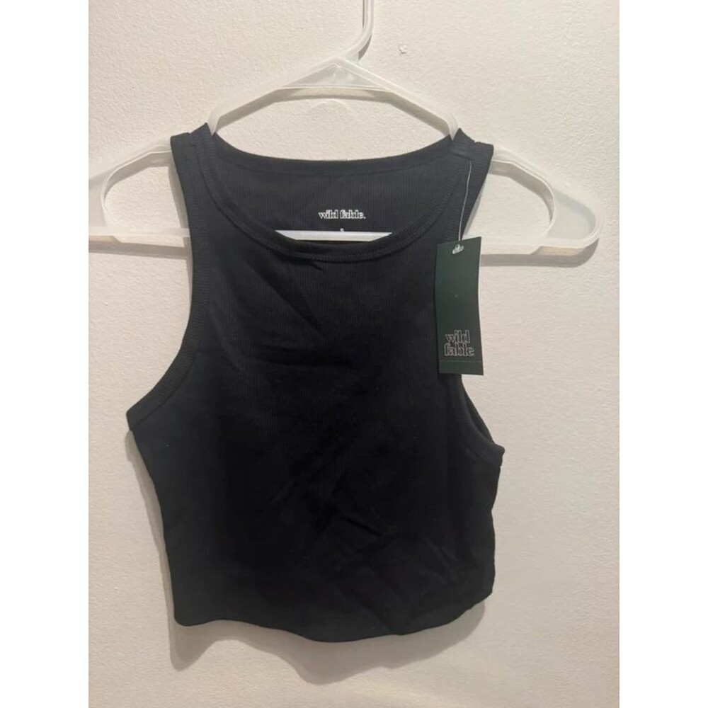 NWT Wild Fable Black Crop Top Size Small